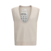 Extreme Cashmere Beige Cashmere Sleeveles Sweater