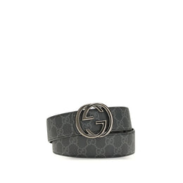 Gucci Black Calf Leather Bos Taurus Regular Belt