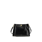 Dolce & Gabbana Black Calf Leather Bos Taurus Shoulder Bag