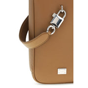 Dolce & Gabbana Brown Calf Leather Bos Taurus Handbag