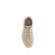 ZEGNA Beige Calf Leather Bos Taurus Low Top Sneakers