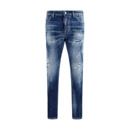 Dsquared² Blue Cotton Slim Fit Jeans