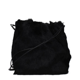 Jil Sander Black Fur Shoulder Bag
