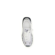 Dolce & Gabbana Gray Calf Leather Bos Taurus Athletic Sneakers