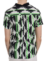 Costume National Multi Color Plunging Top Blouse