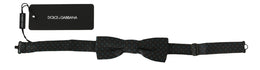 Dolce & Gabbana Men Gray Pattern Silk Adjustable Neck Papillon Bow Tie