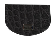 Dolce & Gabbana Gray Exotic Skin Condom Case Holder Pocket Wallet