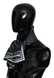 Costume National Blue Foulard Silk Women  Scarf