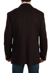 Dolce & Gabbana Bordeaux Cashmere Coat TAORMINA Blazer