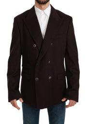 Dolce & Gabbana Bordeaux Cashmere Coat TAORMINA Blazer