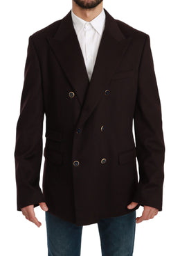 Dolce & Gabbana Bordeaux Cashmere Coat TAORMINA Blazer