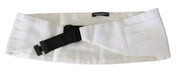 Dolce & Gabbana White Men Waist Belt Cotton Cummerbund