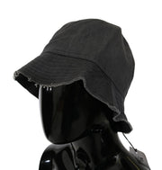 Costume National Black Washed Wide Brim Outdoor Bucket Hat