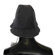 Costume National Black Washed Wide Brim Outdoor Bucket Hat