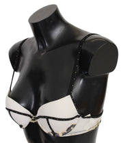 Just Cavalli White Polyester Spandex Push Up Bra Underwear