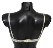 Ermanno Scervino Beige Gray Lace Balconcino Bra Underwear