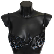 Roberto Cavalli Black Lace Reggiseno Nylon Bra Underwear