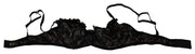 Ermanno Scervino Black Mesh Balconcino Bra Nylon  Underwear