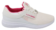 Philipp Plein White Pink Polyester Becky Sneakers Shoes
