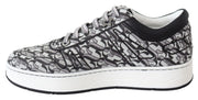 Jimmy Choo Silver Black Glitter Hawaii Sneakers