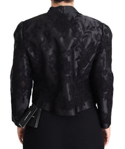 Dolce & Gabbana Black Lace Sheer Corset Organza Silk Jacket
