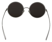 Dolce & Gabbana Silver Plated Round Gray Le nses Women Sunglasses