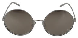 Dolce & Gabbana Silver Plated Round Gray Le nses Women Sunglasses