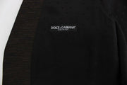 Dolce & Gabbana Black Wool Logo Dress Gilet Vest