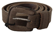 Costume National Brown Leather Logo Buckle Waist Belt