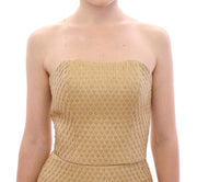 Andrea Incontri Beige Silk Cami Tank Top