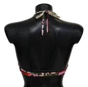 Dolce & Gabbana Multicolor Floral Swimsuit Beachwear Bikini Tops