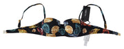 Dolce & Gabbana Black Seashells Print Women Swimwear Bikini Tops
