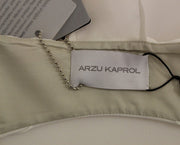 Arzu Kaprol White Lashes Open Back Vest Jacket
