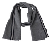 Missoni Gray Stripes Pattern 100% Wool Unisex Neck Wrap Scarf