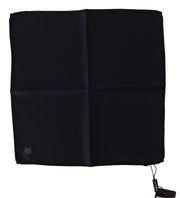 Dolce & Gabbana Black Square Handkerchief 100% Silk Scarf