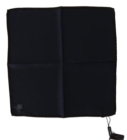 Dolce & Gabbana Black Square Handkerchief 100% Silk Scarf