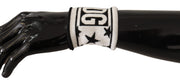 Dolce & Gabbana White Black Wool Logo #DGMILLENNIALS Wristband
