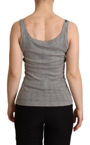 Dolce & Gabbana Gray Cotton Modal Canotta Tank Top T-shirt