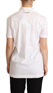 Dolce & Gabbana White Cotton Silk I'm In Love Top T-shirt