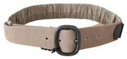 GF Ferre Brown Solid Leather Waist Metal Buckle Belt