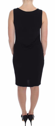 Roccobarocco Black Stretch Wiggle Pencil Sheath Bodycon Dress