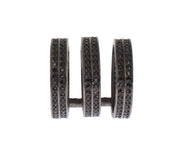 Nialaya Black CZ Rhodium 925 Silver Ring