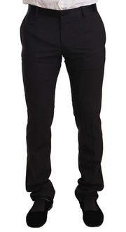 Dolce & Gabbana Blue Velvet Cotton Slim Fit Smoking Suit