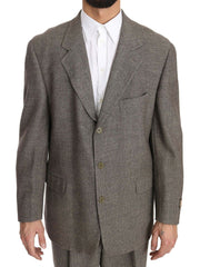 Fendi Brown Wool Regular Single  Breasted Suit