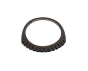 Nialaya Black CZ Rhodium 925 Silver Womens Ring