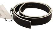 Costume National Black White Leather Fashion Waist  Belt