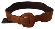 Costume National Brown Leather Fashion Waist Buckle Belt