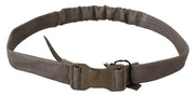 Costume National Gray Leather Silver Buckle Waist Belt