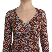 GF Ferre Multicolor Longsleeved Viscose Shift Dress