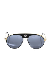 Frankie Morello Black Metallic Fibre Sunglass